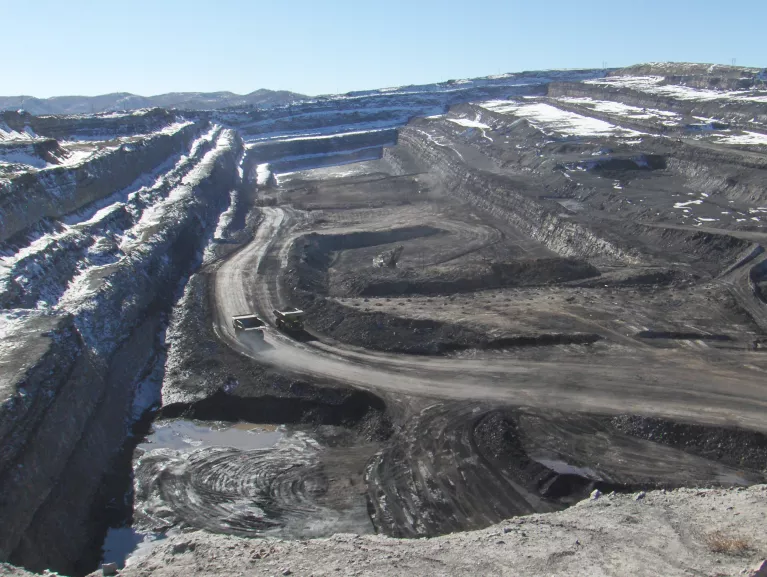 Photo of surface coal mining operation