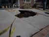Photo of damaged driveway